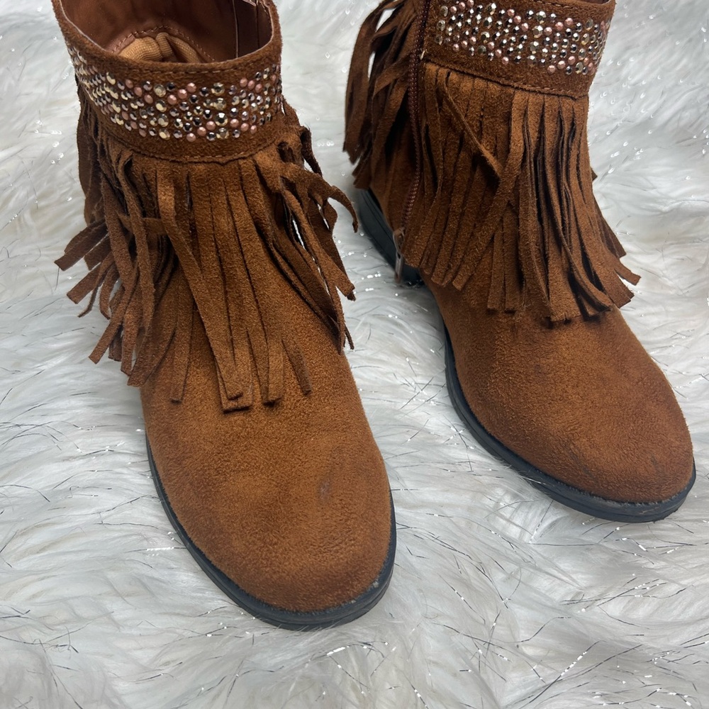 Brown American Heritage Little girl booties